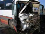 В Озерске столкнулись автобусы: водитель погиб, 8 пассажиров в больнице